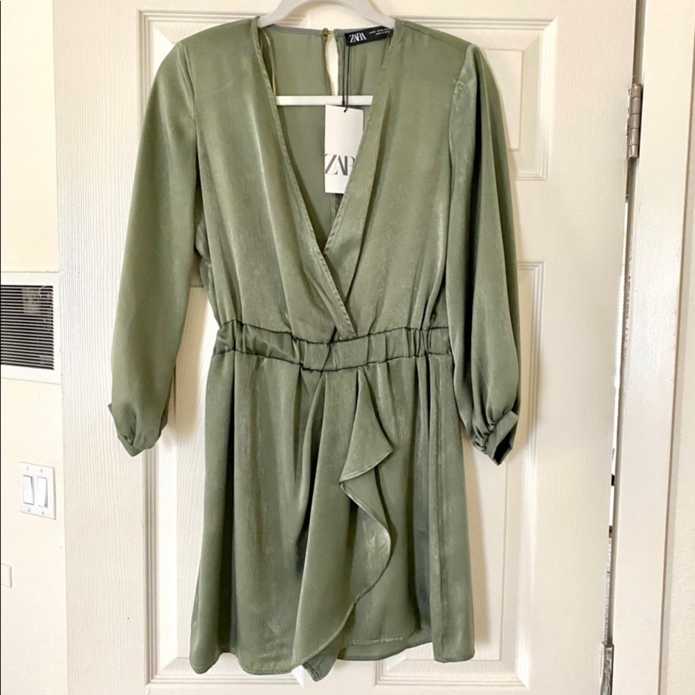 NWT Sage Green Zara Romper